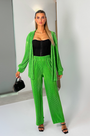 Oversize Bluse mit Schlaghose SET - Grün