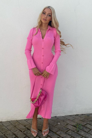 Knitted Maxi dress - pink